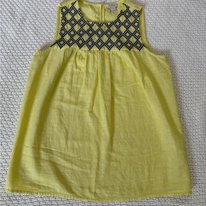 J. Crew Factory Yellow Sleeveless Top, Size 00